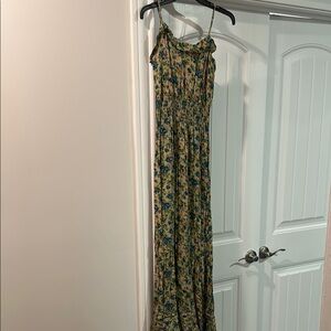 Naked Zebra Green and Brown Spaghetti Strap Sundress